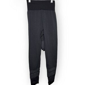 Adidas Womens Black Grey Training Wanderlust Seamless High-Rise Leggings Small